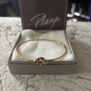 Avon Gold Bracelet with Red Accents